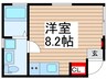 フラワームーン 1Rの間取り