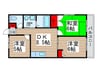 平和マンション 3DKの間取り