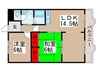 グリ－ンハイム水辺 2LDKの間取り