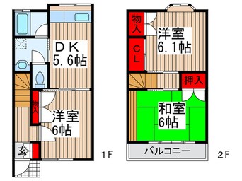 間取図 五香メゾネット