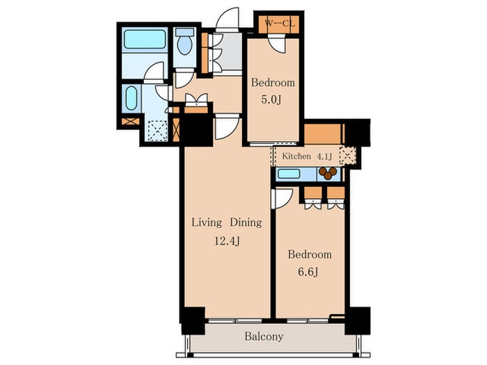 間取り図 ﾊﾟ-ｸﾀﾜ-芝浦ﾍﾞｨﾜ-ﾄﾞ･ｱ-ﾊﾞﾝｳｨﾝｸﾞ