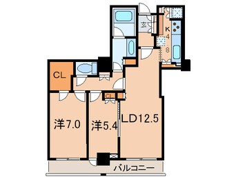 間取図 ﾊﾟ-ｸﾀﾜ-芝浦ﾍﾞｨﾜ-ﾄﾞ･ｱ-ﾊﾞﾝｳｨﾝｸﾞ