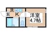 ノーザンロード扇大橋 1Kの間取り