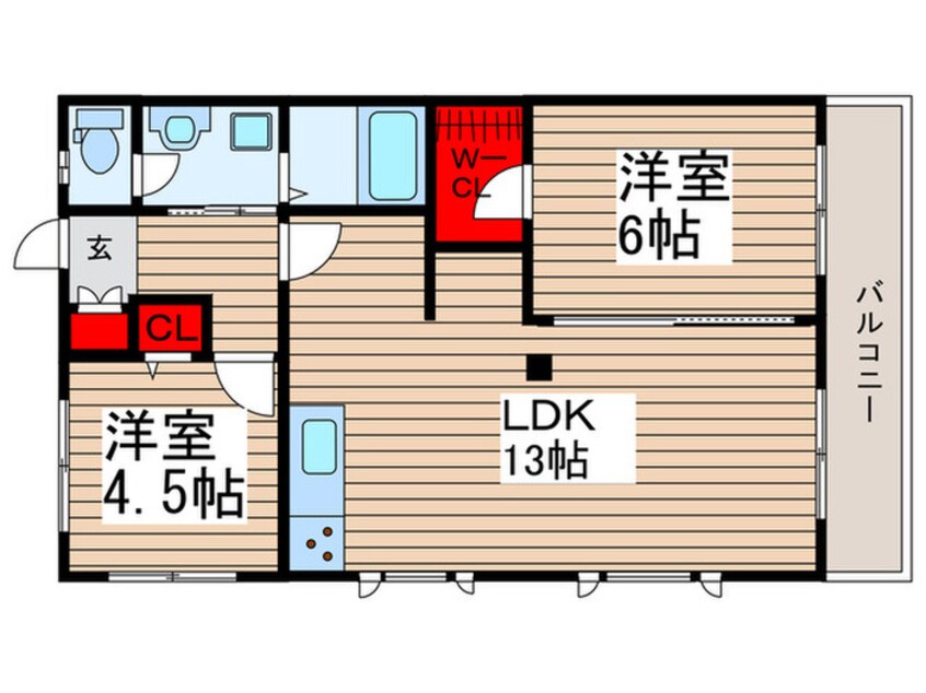 間取図 ウエストボナ－ル