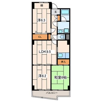 間取図 コンフォール橘