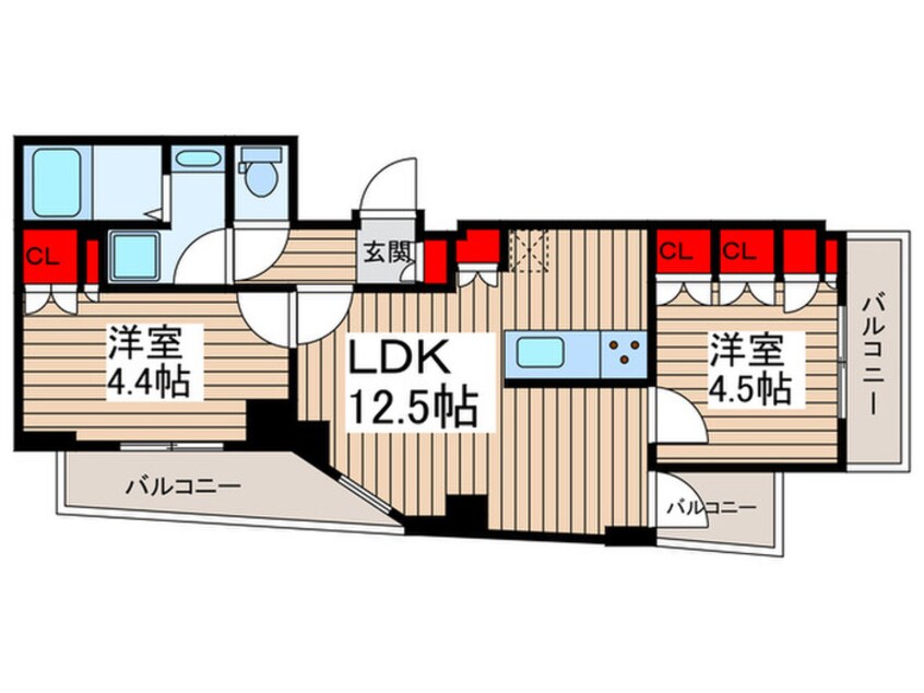 間取図 オープンブルーム東向島west
