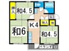 東芝杉田コーポ４号棟（433） 3Kの間取り