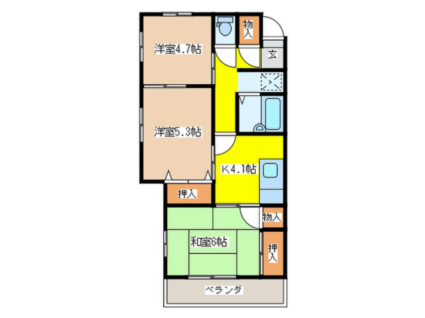 間取図 エステート武蔵野