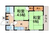 コーポ佐野 2Kの間取り