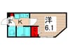 リバープレイス梅島 1Kの間取り