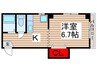 サンハイツ上岡 1Kの間取り
