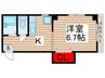サンハイツ上岡 1Kの間取り