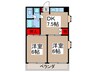 第二ドリ－ムハイツ 2DKの間取り