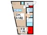 ボナチッタ3号棟 1DKの間取り