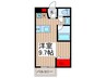 ボナチッタ3号棟 1Rの間取り