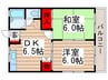 第２サンハイツ 2DKの間取り