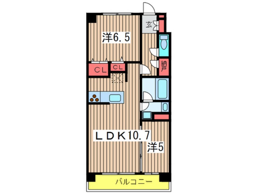 間取図 ｴｺﾛｼﾞ-千葉みなとﾚｼﾞﾃﾞﾝｽ