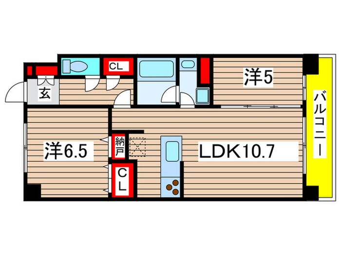 間取り図 ｴｺﾛｼﾞ-千葉みなとﾚｼﾞﾃﾞﾝｽ