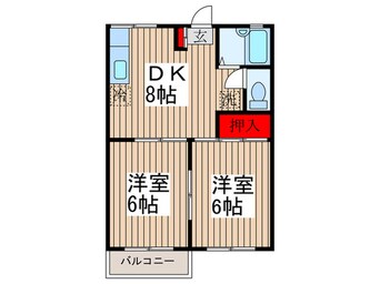 間取図 ウォーターパーク塚本Ｂ－Ⅲ棟