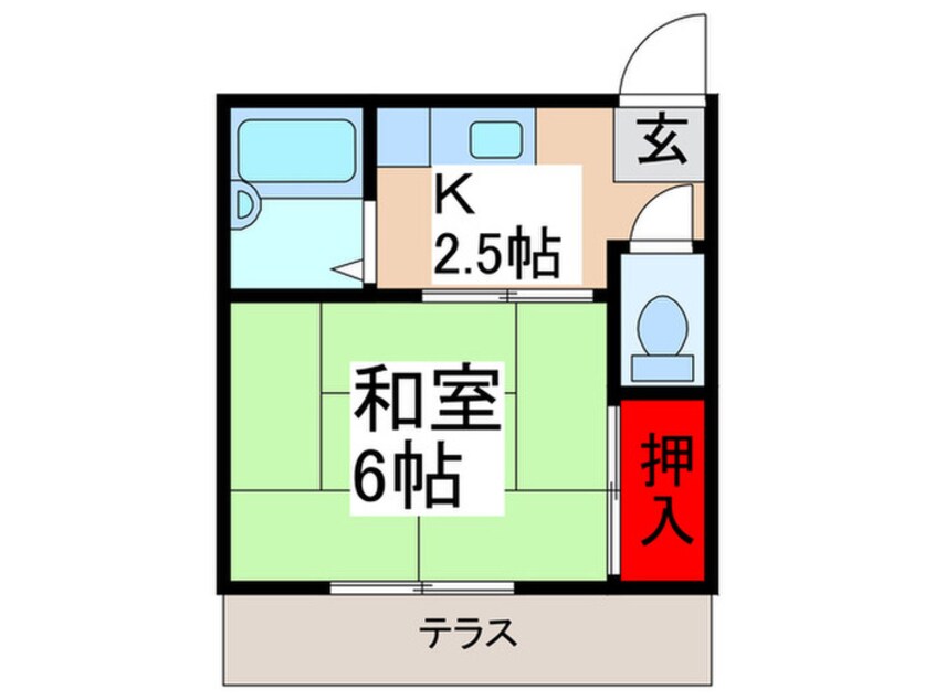 間取図 クリスタルコ－ポ第２