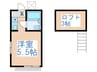 メゾン四季 1Rの間取り