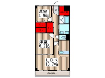 間取図 ヴィラ・コンプレールＡ