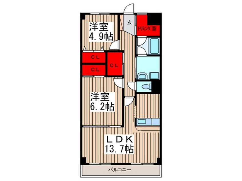 間取図 ヴィラ・コンプレールＡ