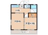 相模ハイツ 2Kの間取り