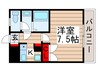 フィールドリバーマンション 1Kの間取り