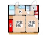 本田貸家 2Kの間取り