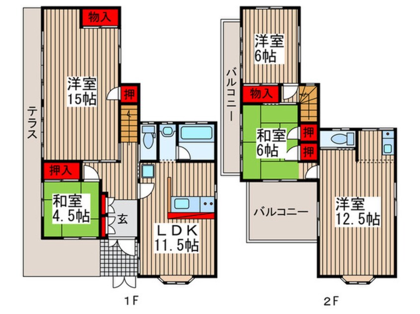 間取図 小田様貸家