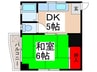 下里山田ビル 1DKの間取り