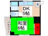 下里山田ビル 1DKの間取り