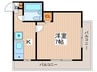 アールパーク櫛田 1Kの間取り