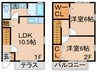 ジュ・マルティⅡ 2LDKの間取り