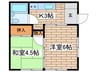 コスモハイツ 2Kの間取り