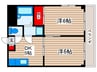 須賀ビル 2DKの間取り