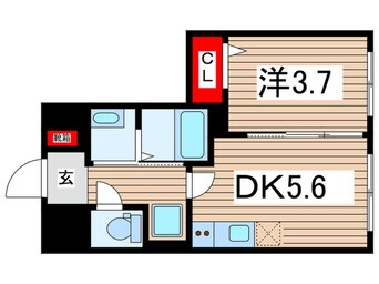 間取図 プラティーク住吉