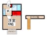 ノーリーズン松戸 1Kの間取り