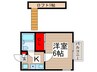 ノーリーズン松戸 1Kの間取り