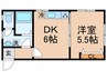 カーサフルカワ 1DKの間取り