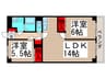 リアライズ市川原木 2LDKの間取り
