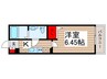 ヒルズ馬橋Ⅱ 1Kの間取り