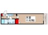 ヒルズ馬橋Ⅱ 1Kの間取り