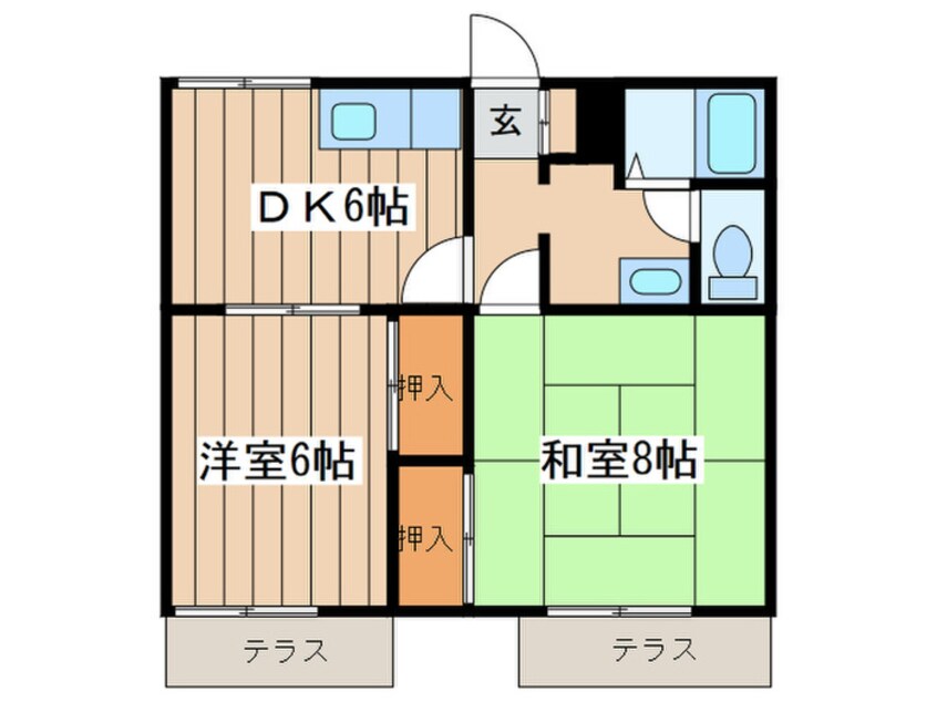 間取図 南鴨宮サニ－ハイツ