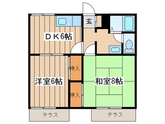 間取図 南鴨宮サニ－ハイツ