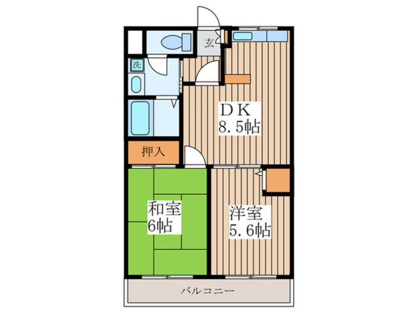 間取図 グリ－ンファミ－ル