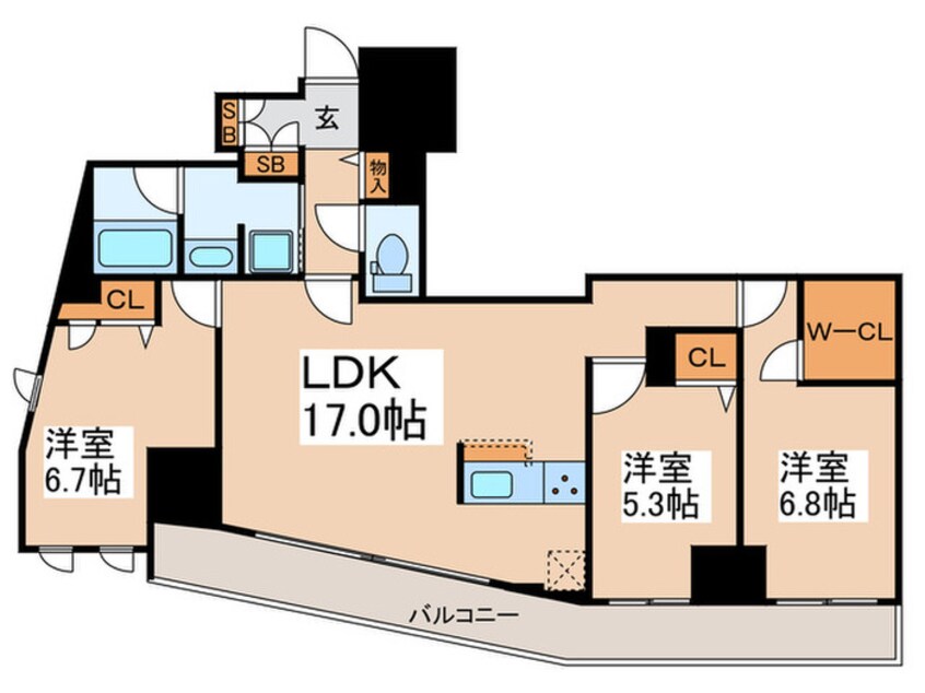 間取図 栖-浅草蔵前