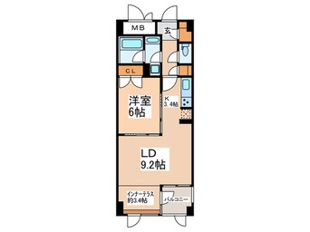 間取図 コスモリード新宿余丁町