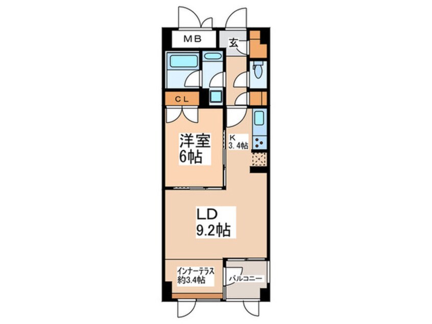 間取図 コスモリード新宿余丁町